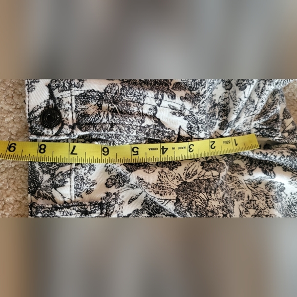 7 For All Mankind Jeans The Skinny in Etched Floral womens size 29 white & black - Picture 7 of 9